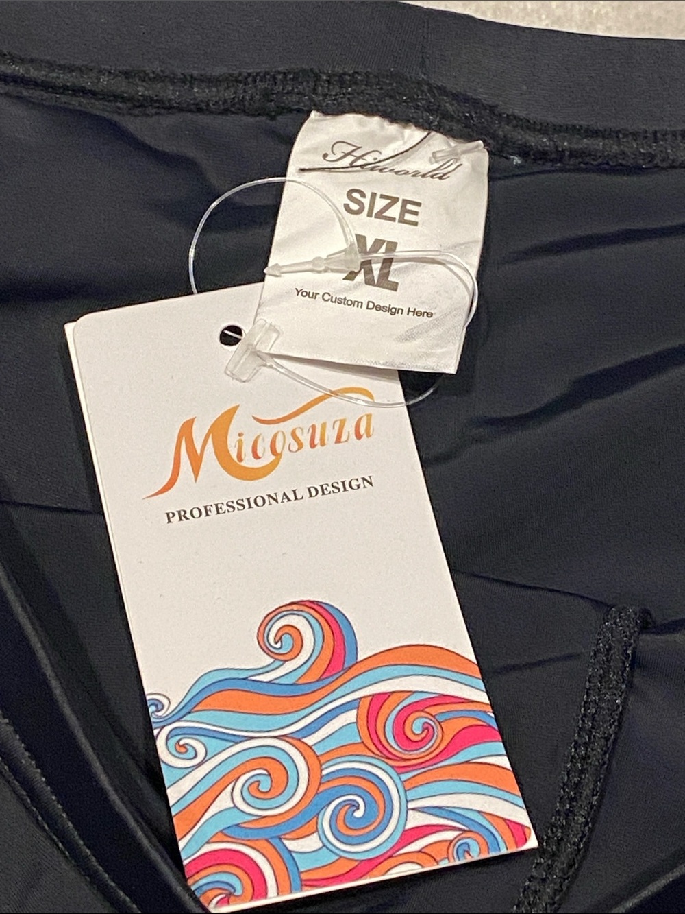 NWT Swim Skirt W/ Attached Leggings. SPF 50 Black Sz. XL - Picture 4 of 8